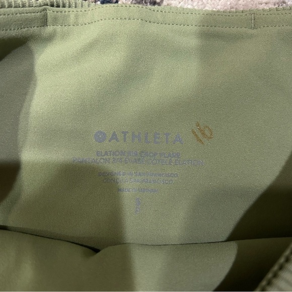 NWT Athleta Green Elation Rib Crop Flare Pants Size Small - Picture 6 of 10
